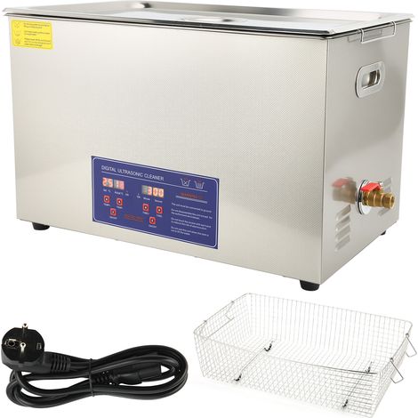 Nettoyeur Ultrasonique 30L Cuve Acier Inoxydable avec Chauffage et Minuteur, Générateur Numérique PS-100AEU, Prise 220V, Bain Sonique Pro (1/5)