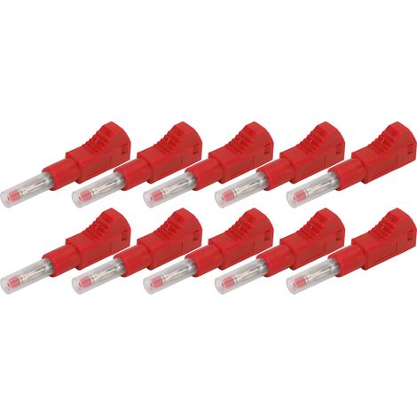 10 Pièces Fiches Banane Télescopiques 4mm 600V CAT II 32A avec Gaine PE pour Équipement Industriel Sécurisé (1/5)