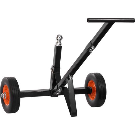 Chariot de Remorque, Capacité de Charge de Languette 272 kg, Hauteur Réglable 42 cm et 56 cm, Boule d'Attelage 47,3 mm, Pneus Pleins 254 mm, pour Déplacer Une Remorque de Camping-car Bateau (1/5)
