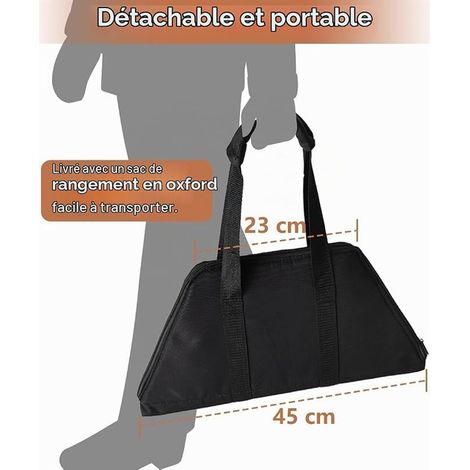 Brasero portable à paroi épaisse de 57 cm pour camping, avec sac de voyage - Brasero pour terrasse, jardin, barbecue, feu de camp (1/4)