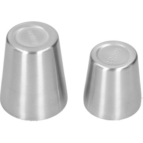Lot de 2 tasses à bière, vin ou café à double paroi en acier inoxydable 304 (180 ml et 300 ml) (1/5)