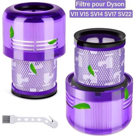 2Pcs Filtre pour Dyson V11 V15 Séries, Filtre dyson v11 Absolute Brosse Dyson SV14 Absolute Animal Fluffy etc (1/4)
