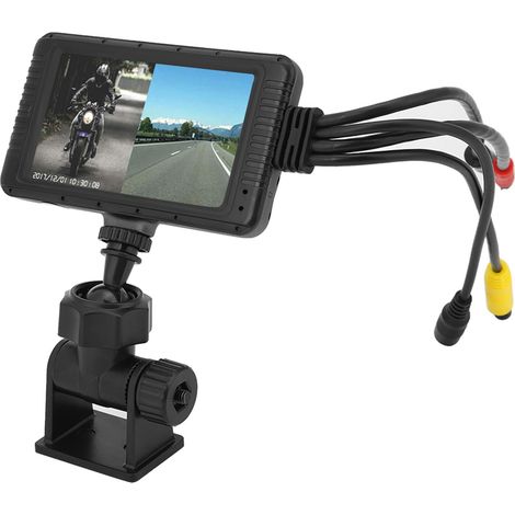 Enregistreur de conduite universel pour moto, double objectif, 1080p HD 3 pouces, moniteur de trafic (1/5)