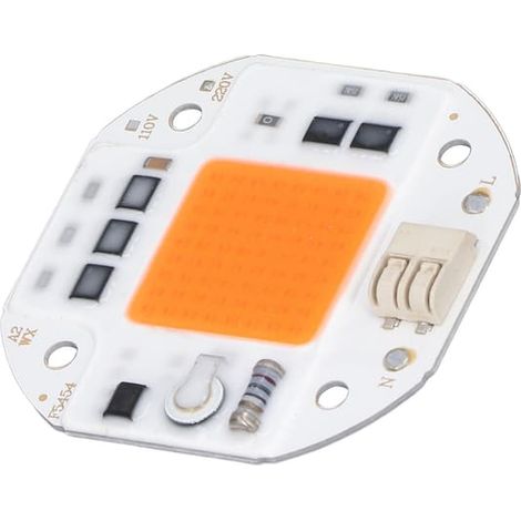 Puce LED horticole haute puissance 380-800 nm à spectre complet, type COB, sans driver, pour installation hydroponique DIY, 220 V, 100 W (1/5)