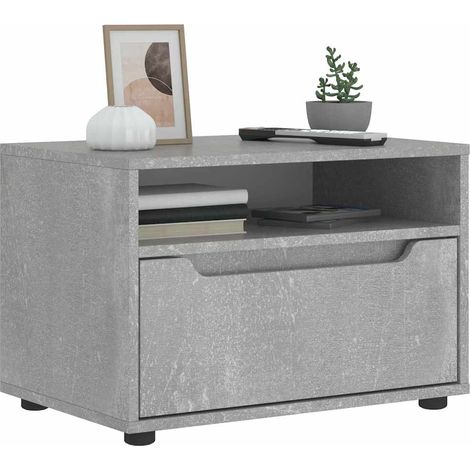Mueble TV VISNES gris hormigón 60x40x38 cm madera ingeniería