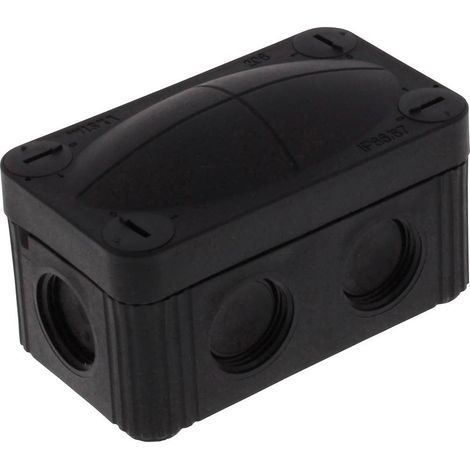 Wiska 10109572 Cassetta di derivazione (L x L x A) 85 x 49 x 51 mm Nero (RAL 9005) IP66/IP67 1 pz.