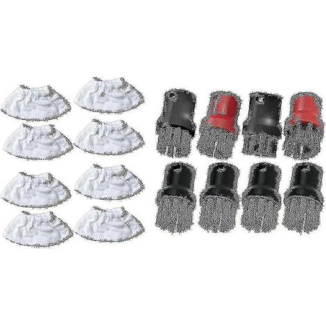 AURA - Kit de 8 chiffons de nettoyage en microfibre et 8 brosses en nylon et cuivre pour nettoyeur haute pression (1/5)