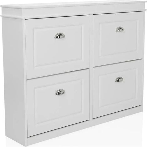 [GEBRAUCHT] B-Ware Hjh Living Schuhschrank Garderobenschrank Estha Mdf Lackiert Aufbewahrung Klappe (1/2)