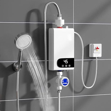 Chauffe-eau électrique instantané, adapté aux robinets d'eau chaude de la douche, de la cuisine et de la salle de bain. (1/5)