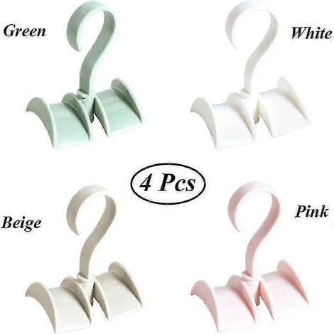 Ensemble de 4 pièces comprenant un cintre pour cravates, un cintre rotatif pour sacs à main, un cintre pour vêtements, des crochets pour foulards, un cintre rotatif pour sacs en plastique. Compatible  (1/5)
