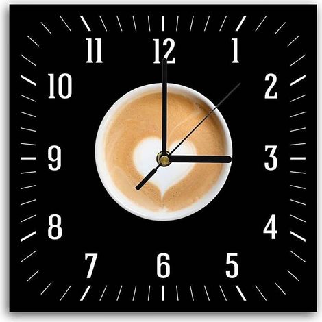 Horloge Murale Design Expresso Amour pour une Touche Chaleureuse - 30 x 30 cm