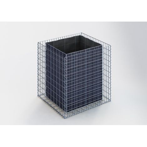 Gabiondeco - Jardinière en Gabion. 100 cm x 100 cm x 90 cm (L x H x P). taille des mailles 5 x 10 cm. Épaisseur des parois 10 cm - Made in Ger...