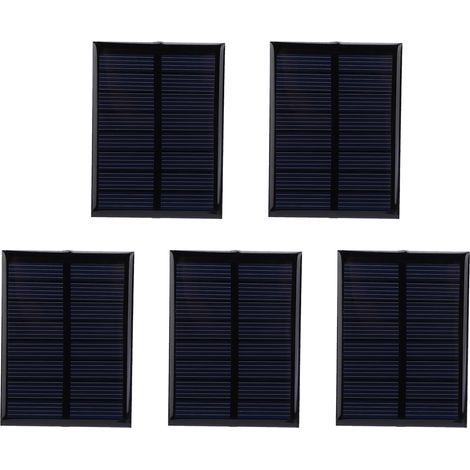 Lot de 5 panneaux solaires miniatures 4V 150mA en époxy, module cellulaire pour chargeur de batterie, lampes et jouets. (1/5)