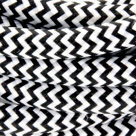 Câble Textile avec Prise et Interrupteur (2m) - Noir (1/5)