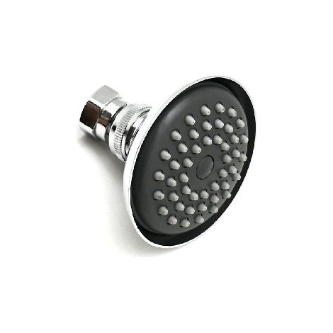 SOFFIONE CAMPANA CON ANTICALCARE Cromo-grigio