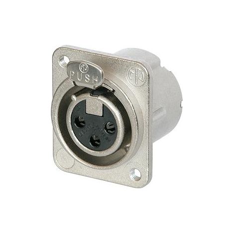 Neutrik NC3FD-LX-M3 Connettore XLR Presa a pannello contatti dritti Numero Poli (num): 3 Argento 1 pz.