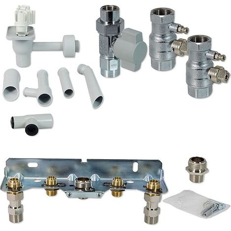 Buderus Anschluss-Set AUFPUTZ mit Montageplatte für Gasbrennwert-Therme GB172