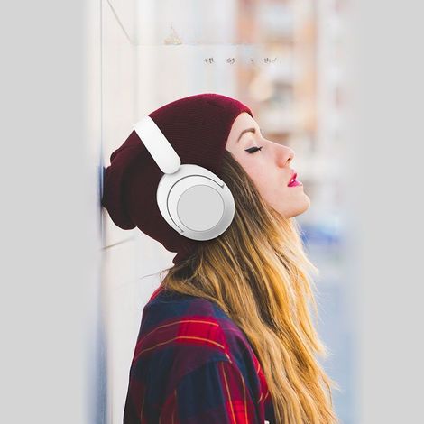 Casque Bluetooth, Casque Bluetooth sans fil explosif, longue durée de vie, pliable, basses profondes (1/4)