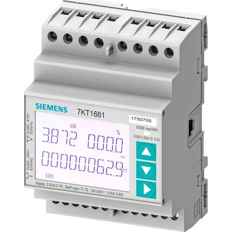 Siemens 7KT1661 Digitaler Elektrizitätszähler 5 A (1/2)