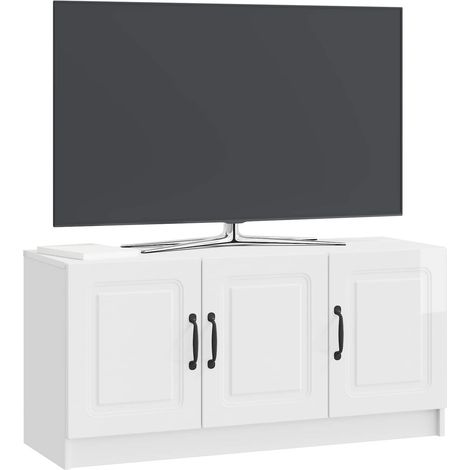 Maison Exclusive - TV-Schränk Hochglanz Weiß 99 x 34,5 x 47 cm Ho