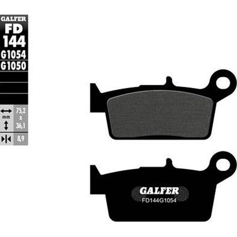 PASTILLAS DE FRENO GALFER KH131 SEMIMETÁLICAS (GROSOR 8,9 MM)
