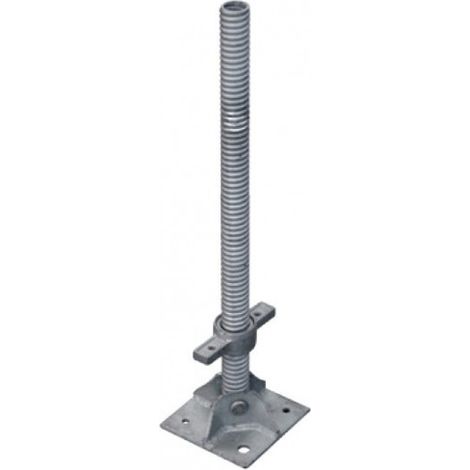 DUARIB - Semelle à vis orientable réglable sur 0.30m - 0.49m - pour échafaudages F3000, MULTI 4X et F3000 ALU (1/2)
