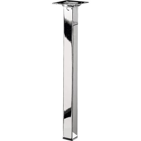 Hettich – Pied de meuble pour table basse – Acier chromé gris – Fixation à vis – Hauteur 30 cm – Charge 50 kg