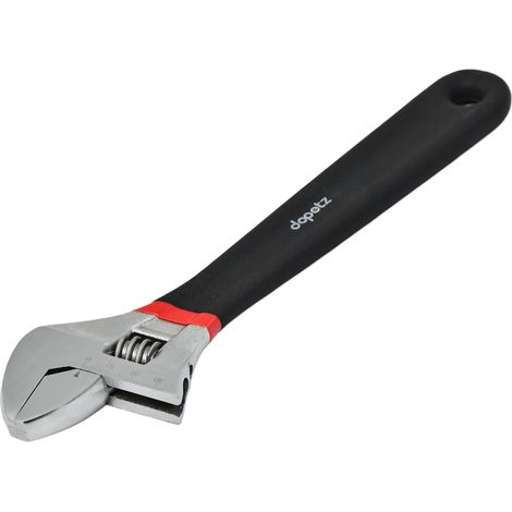 Dapetz ® 10" 250mm Adjustable Spanner Wide Jaw Adjustable Wrench Shifter Spanner with Soft Non-Slip Grip Metric (10-inch/250mm) with Max Opening Capacity of 30mm Nut Key Hand Tool DIY (1/3)