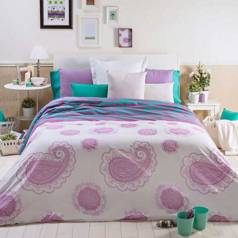 Parure Housse de Couette Violet Para cama de 150/160 Violet (1/3)