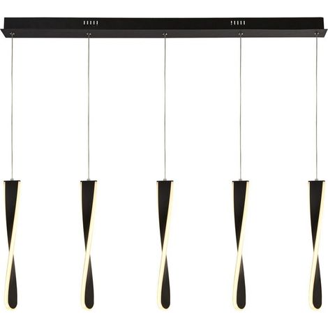 Searchlight PADDLE - Suspension de plafond à 5 ampoules LED - Noir (1/3)