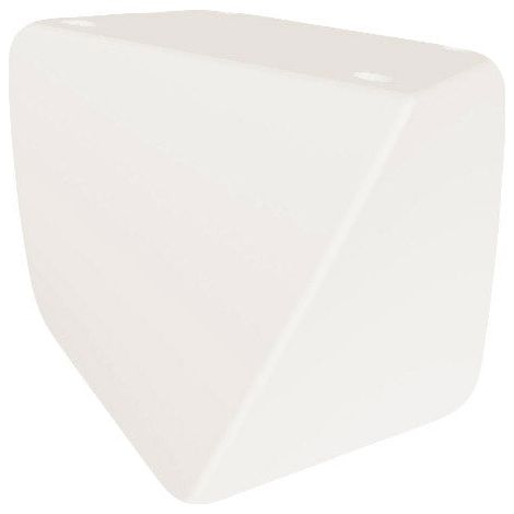 Pouf da Giardino 45x45 cm in Resina Arkema Twisty Pouf Bianco (1/2)