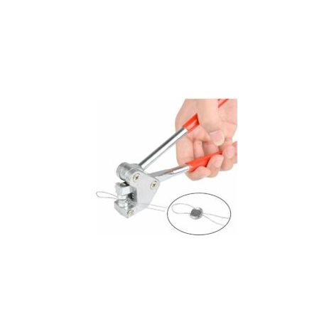 Set di pinze per sigillatura da 10 mm, pinze rosse con manico in plastica (1 pinza per cavi sigillanti + 20 fili + 20 fili sigillanti) - Crezuo