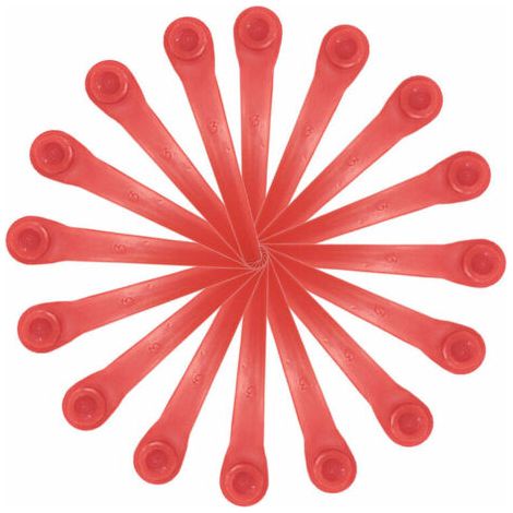Ensemble de 100 lames en plastique, jardin jardin jardin régulier pelouse tondeuse à gazon lame en plastique tondeuse à gazon (1/5)