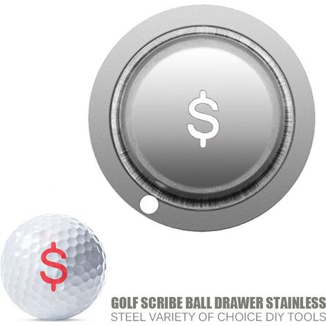 Marqueur de ligne de golf en acier inoxydable, outil de marquage de terrain, stylo marqueur de motifs à réaliser soi-même, accessoire de golf personnalisable (1/5)