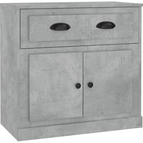 Credenza buffet cassettiera mobile contenitore organizer cucina soggiorno soggiorno 70 x 35,5 x 67,5 cm derivati del legno grigio 020032084