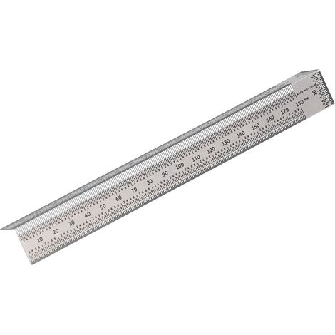 Règle à angle droit avec trou en T, en acier inoxydable, pour le traçage et le travail du bois, 180 mm (1/5)