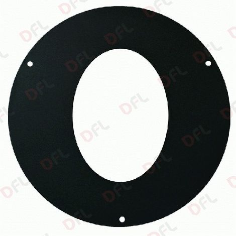 Enregistrer la rosace elliptique 45 A paisseur 1,2 mm 13 cm 130 mm en acier noir