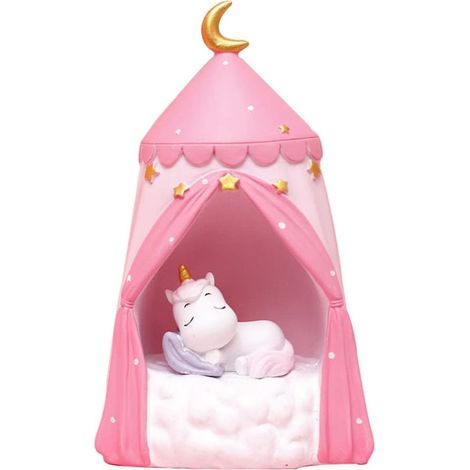 Veilleuse Licorne Résine Lumineuse Lampe de Table Décorative (1/5)
