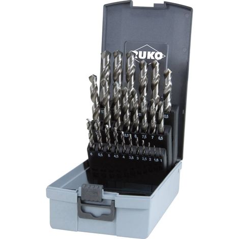 Set punte elicoidali RUKO HSS-G DIN 338 Tipo N 25 pezzi Ø 1 - 13 mm in cassetta di plastica - 214215RO (1/4)