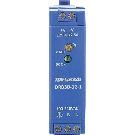 TDK-Lambda DRB30-12-1 Hutschienen-Netzteil (DIN-Rail) 12 V/DC 2.5 A 30 W Anzahl Ausgänge:1 x Inhal (1/4)