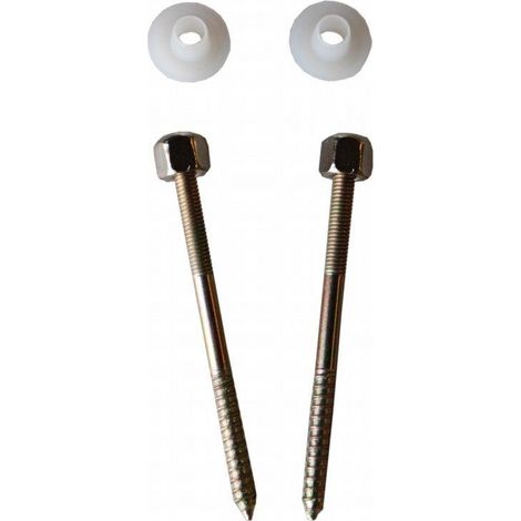 FPLUS juego 2 tornill.wc.22x75 acero , JUEGO TORNILLOS VERTICAL PARA INODORO DE 5 x 75 mm DE ACERO.