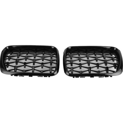 Paire de calandres avant nid d'abeille pour BMW Série 3 E36 M3 1997-1999, grilles de capot noires brillantes, référence 51138195151 (1/5)