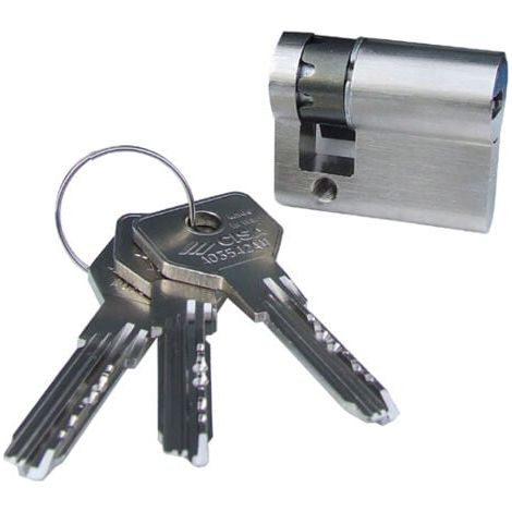 Cylindre Asix 40 mm 30X10 Demi-cylindre Nickelé 0E304-02-0-12 CISA