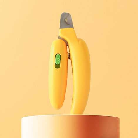 Coupe-ongles pour animaux, sans danger pour la coupe des ongles des chats et des chiens, de conception ergonomique, antidérapant et durable, en acier inoxydable, adapté au soin des ongles, jaune.