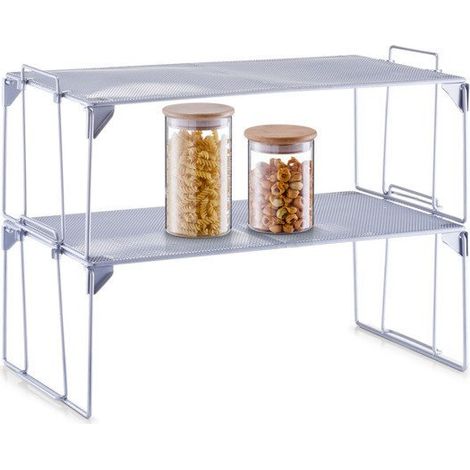 Zeller 17756 Étagère multifonction pliable avec dessus en maille 43 x 25,5 x 15,5 cm (1/5)