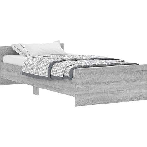 Cadre de lit sonoma gris 90x190 bois d'ingénierie (1/5)