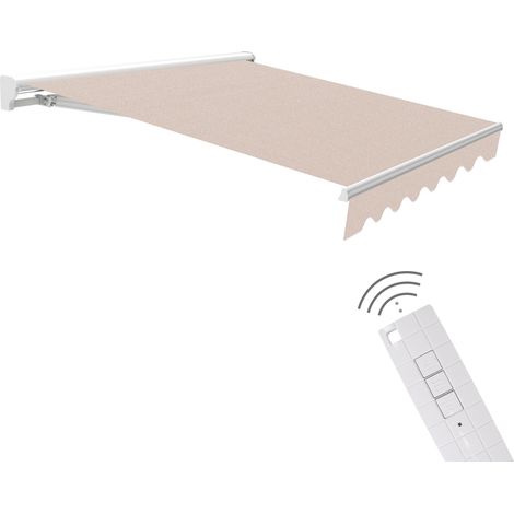 Store motorisé extérieur 3x2,5 sable – Télécommande (1/5)
