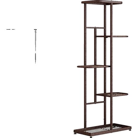 Soporte para plantas, diseño de 5 niveles, estructura metálica resistente a la corrosión, ES (1/2)