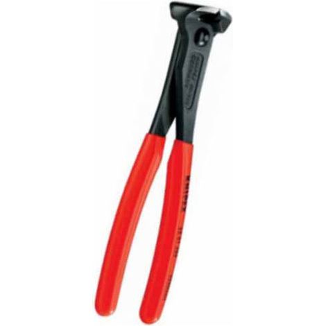 KNIPEX 68 01 180 Tronchese per meccanica con tagliente frontale rivestiti in resina sintetica atramentata nera 180 mm