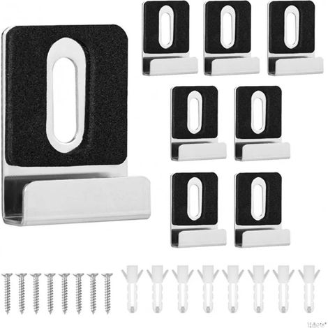 Clips de fixation pour miroirs en acier inoxydable, 40 supports (1/5)